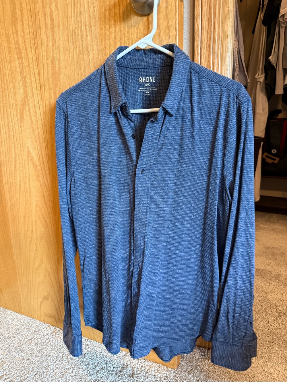 Rhone Men's Commuter Long-Sleeve Button-Down Shirt - Blue